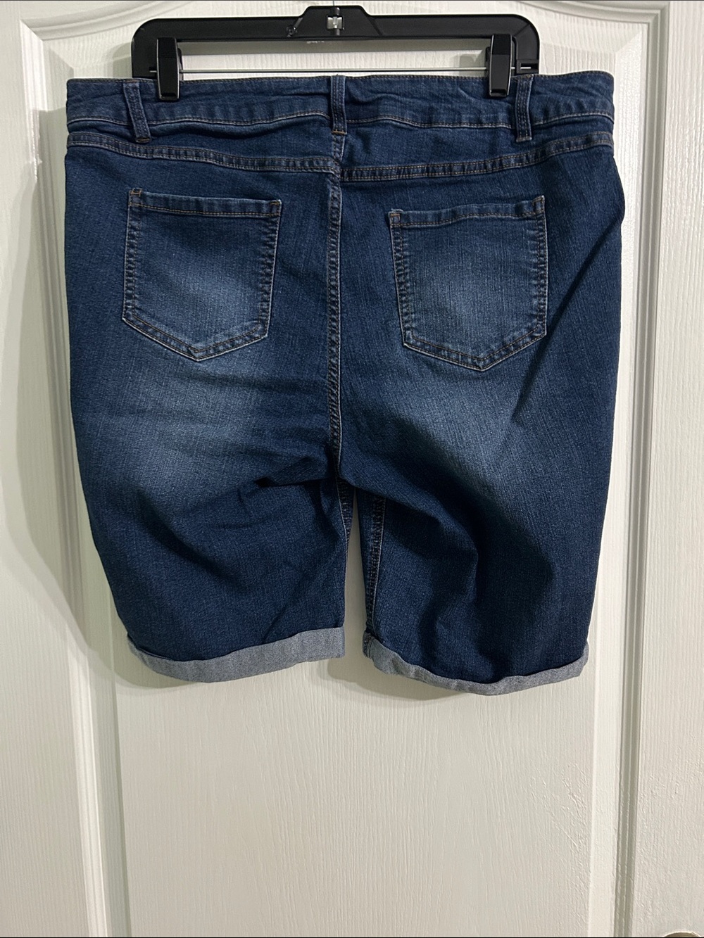 d. jeans Dark Blue Rolled Hem Denim Shorts - Picture 3 of 12